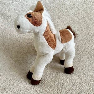 Animal Alley Horse Pony Brown and White Pinto 10" Plush Stuffed Animal Realistic